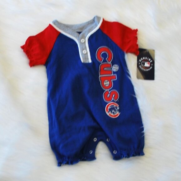 NWT (A1) Chicago Cubs Onesie Baby Red Blue Multiple Sizes - Picture 1 of 2